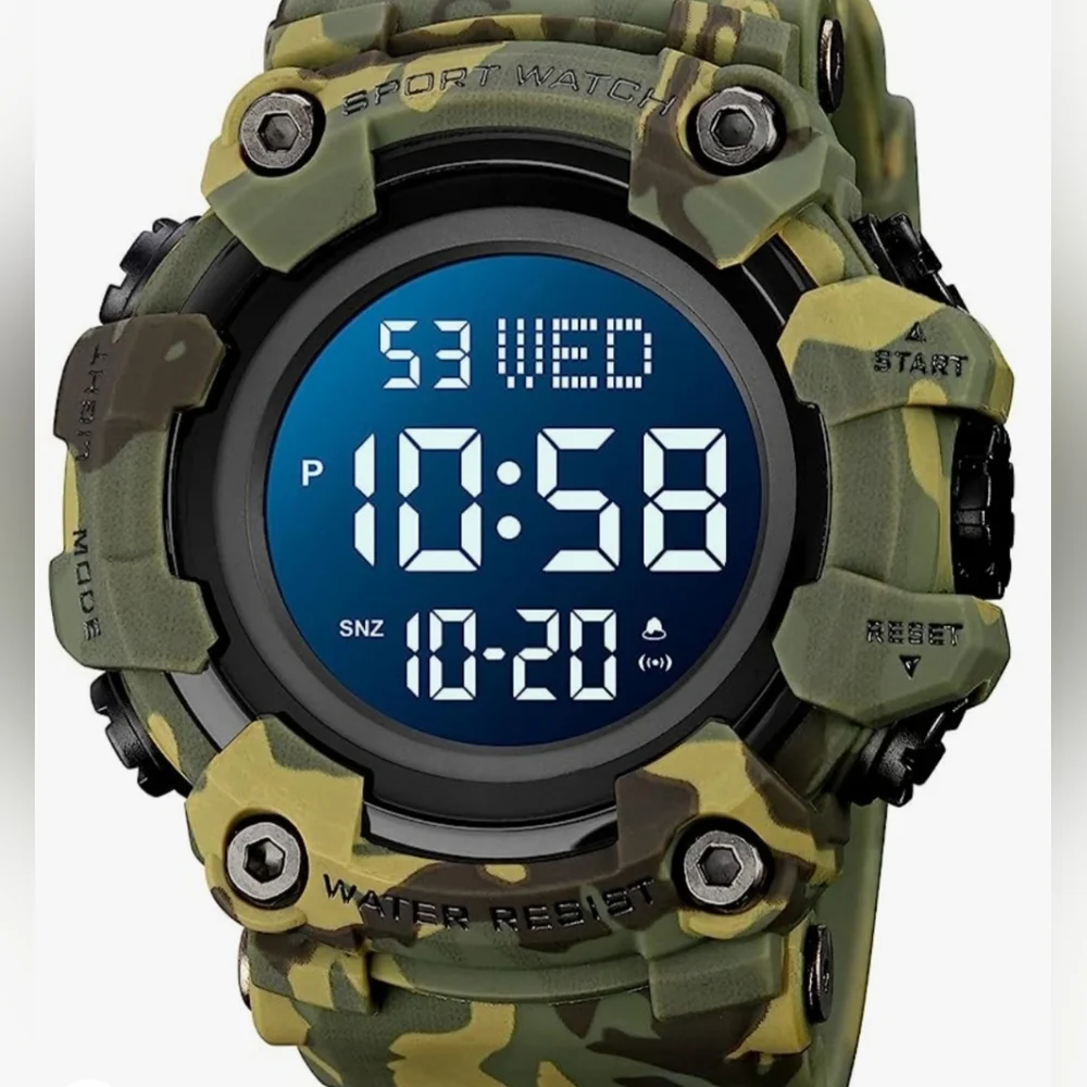 Tactical Military Digital Camo Watch S Shock Water Resistant LE
